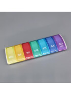 1x7 Medikamentenbox DE, mehrfarbig