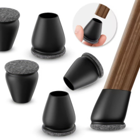 Profi Stuhlbein Silikon Filz Stulpen, 4er-Set, S,...