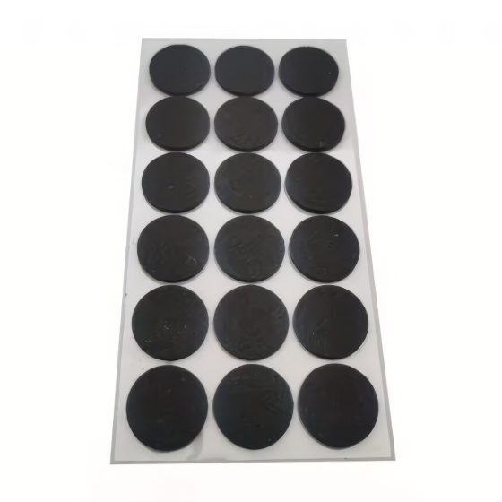 Filzgleiter selbstklebend, rund, 18 Stk., schwarz