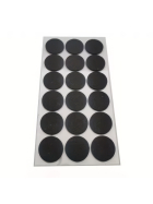 Filzgleiter selbstklebend, rund, 18 Stk., schwarz