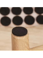 Filzgleiter selbstklebend, rund, 18 Stk., schwarz