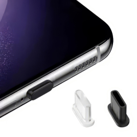 USB C Staubschutzkappe Silikon, schwarz