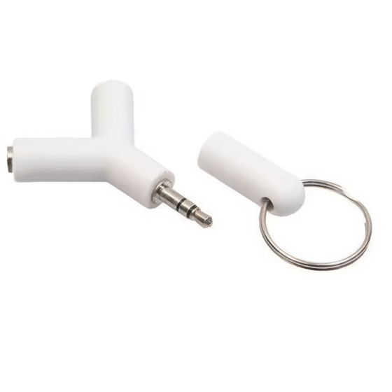 Kopfh&ouml;rer Double Jack Adapter, 3.5 mm, weiss
