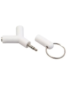 Kopfh&ouml;rer Double Jack Adapter, 3.5 mm, weiss