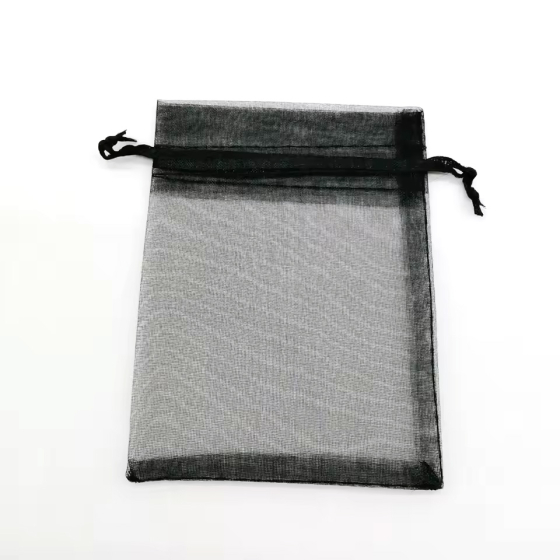 Organzabeutel 10 St&uuml;ck, schwarz, 15x20 cm