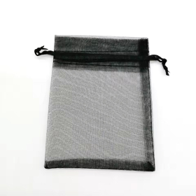 Organzabeutel 10 St&uuml;ck, schwarz, 15x20 cm