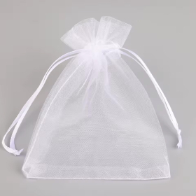 Organzabeutel 10 St&uuml;ck, weiss, 10x15 cm