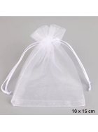 Organzabeutel 10 St&uuml;ck, weiss, 10x15 cm