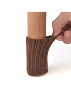 All Care Stuhlbein-Stulpen Socken, 4er-Set, hellbraun