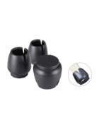 Eazy Stuhlbein Stulpen Rund, 4er-Set, Gr. M, schwarz