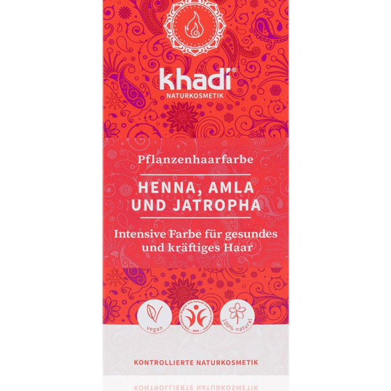 khadi Pflanzenhaarfarbe Henna, Amla & Jatropha Rot, 100 g