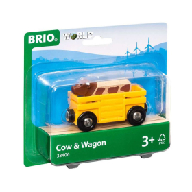 BRIO Cow & Wagon