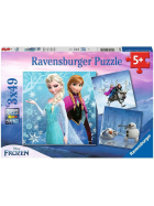 Puzzle Abenteuer im Winterland, 3 x 49 Teile